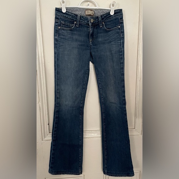 Paige Premium Denim Blue Jeans Hollywood Hills Classic Mid Low Rise Boot Cut - Picture 8 of 15